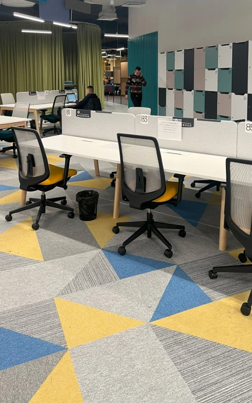 Modern office furniture and workplace design project in Almaty Kazakhstan