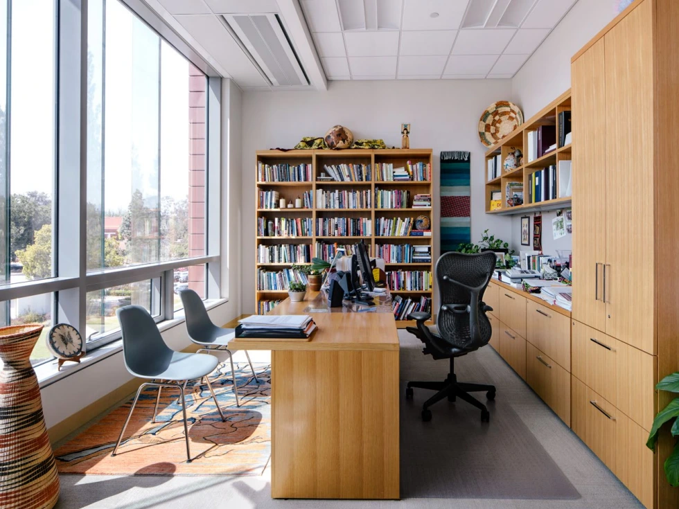 Herman Miller School Library Furnished with high quality furniture side view