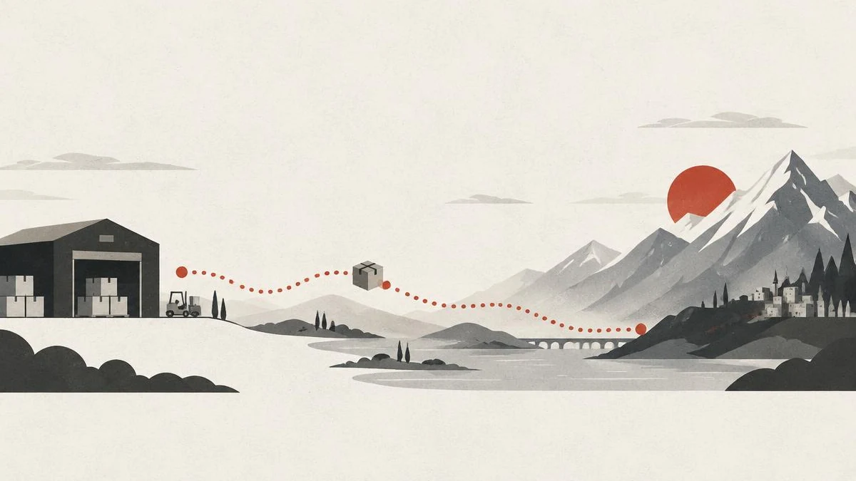 Aeron delivery route Illustration Illustration of an Aeron delivery route from Europe to Almaty in about 70 days