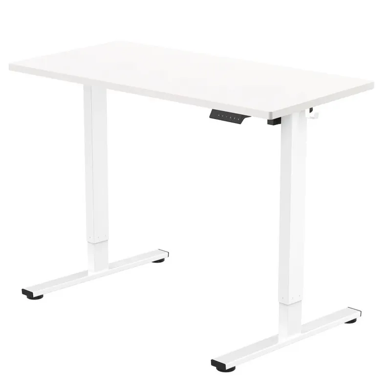 [DS-MK-SS-14O7-WW] FlexiSpot Sit-Stand Desk 1400×700 — White Frame / White Top