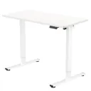 FlexiSpot Sit-Stand Desk 1400×700 — White Frame / White Top