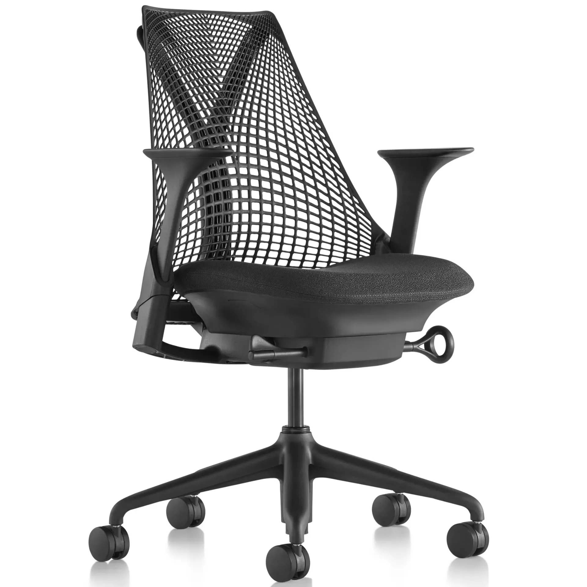 [AS2EA32HA-0011] Кресло Sayl Herman Miller (Black/Black, Height-Adjustable Arms, No Additional Support, Ограничитель наклона)