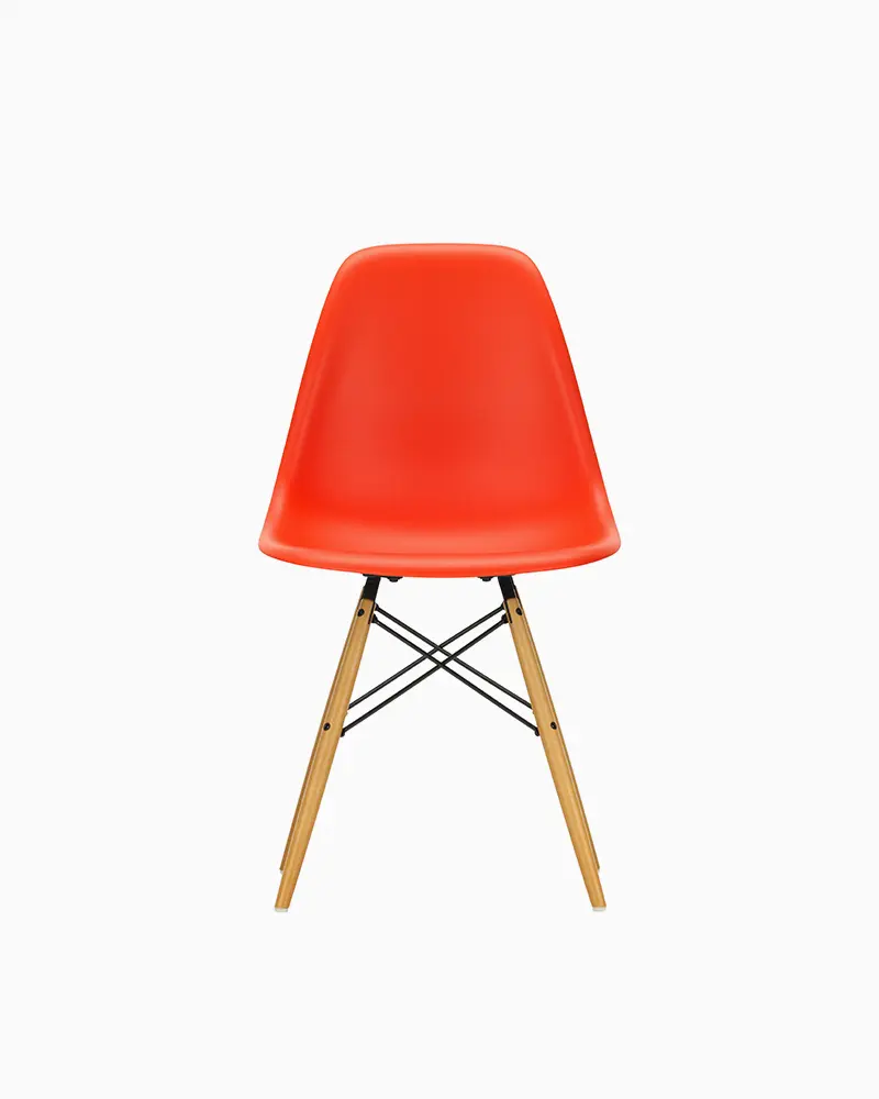 Eames Plastic DSW Chair (Red)