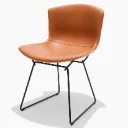 Bertoia Leather‑Covered Side Chair