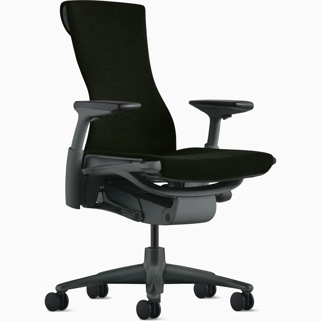 [CN132AWAA-0432] Кресло Herman Miller Embody (Full Black, 65mm castors (hard floor/carpet) - C7)